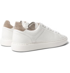 Brunello Cucinelli - Suede-Trimmed Leather Sneakers - Men - White