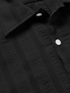 mfpen - Holiday Striped Cotton-Seersucker Shirt - Black