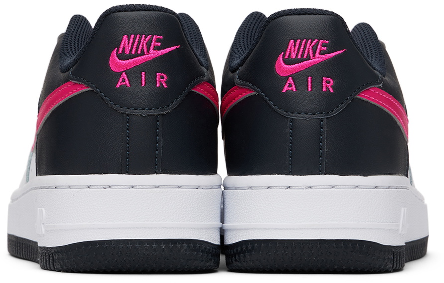 pink black and white air force ones