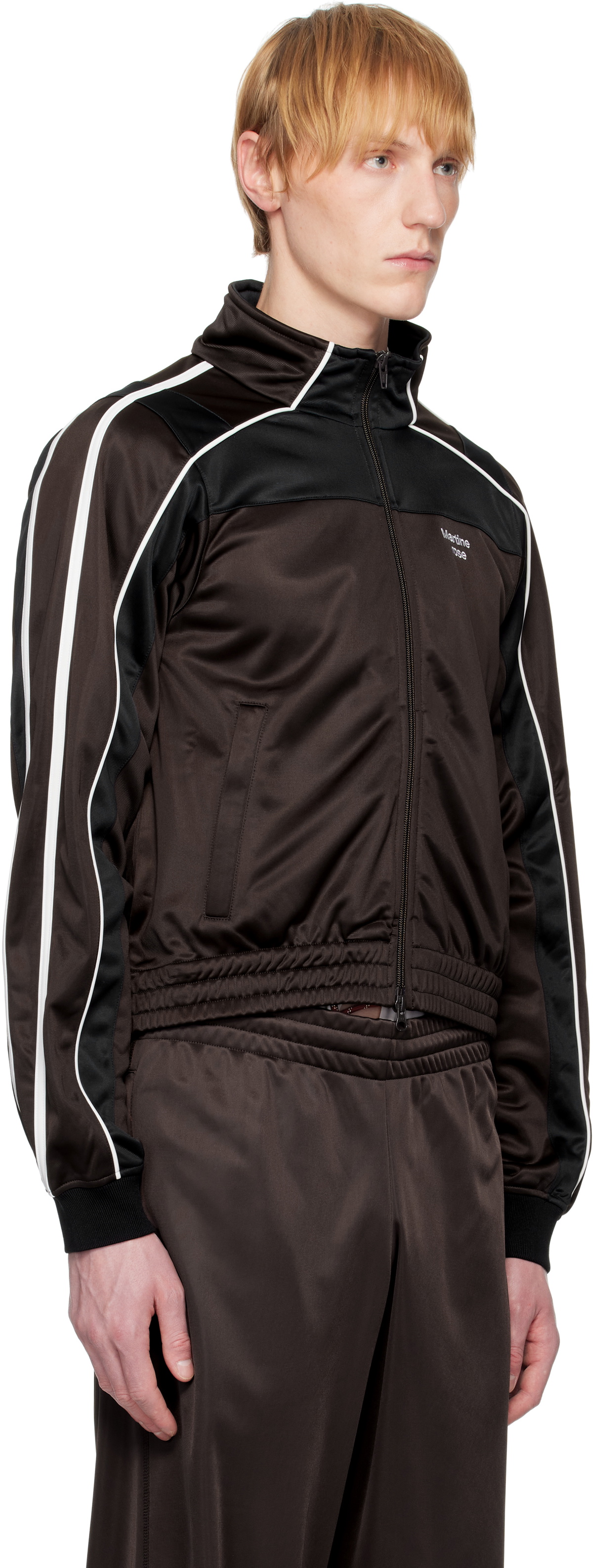 Martine Rose Brown Shrunken Track Jacket Martine Rose