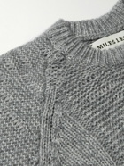 Miles Leon - Cable-Knit Cotton, Alpaca and Merino Wool-Blend Sweater - Gray