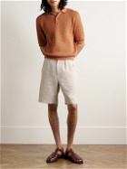 De Bonne Facture - Honeycomb Organic Cotton Polo Shirt - Orange