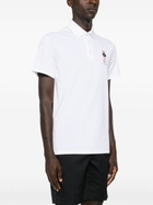RLX Ralph Lauren White Polo Bear Piqué Polo Shirt