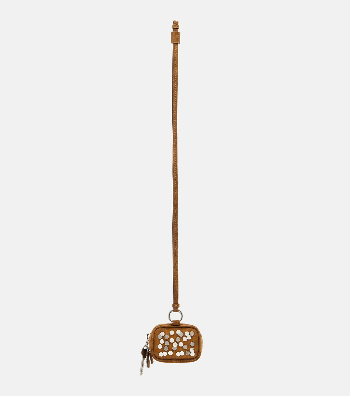 Acne Studios Camero Clip embellished suede AirPods case