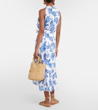 Heidi Klein Little Dix Bay floral linen midi dress