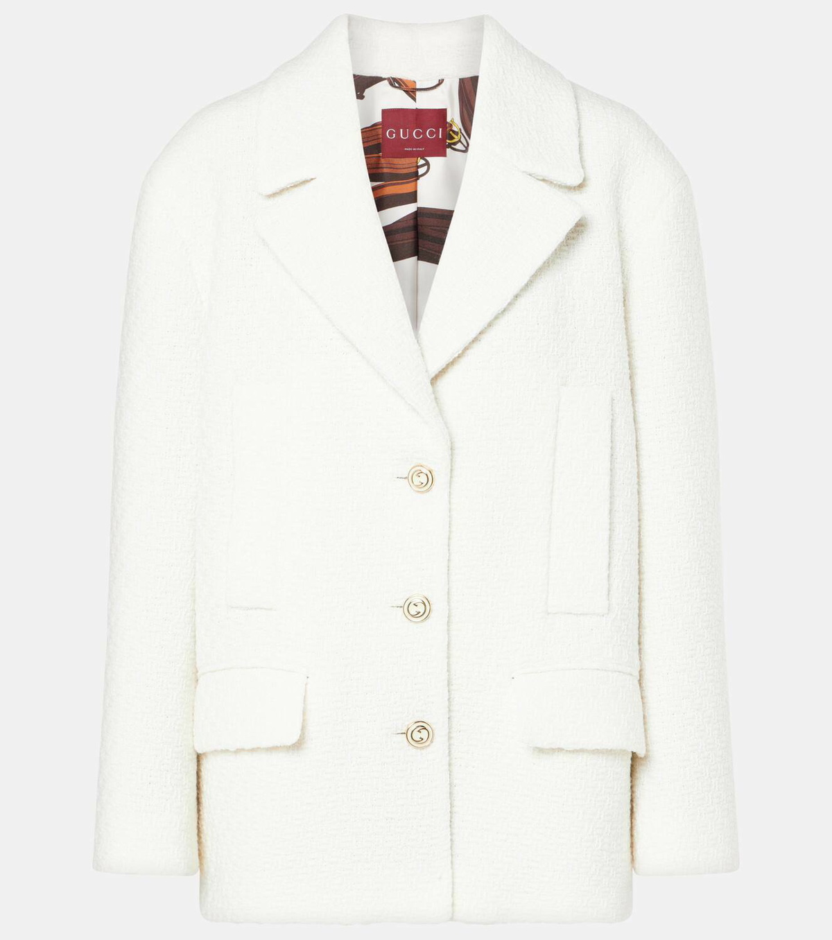 Wool Blend Tweed Jacket | Lime