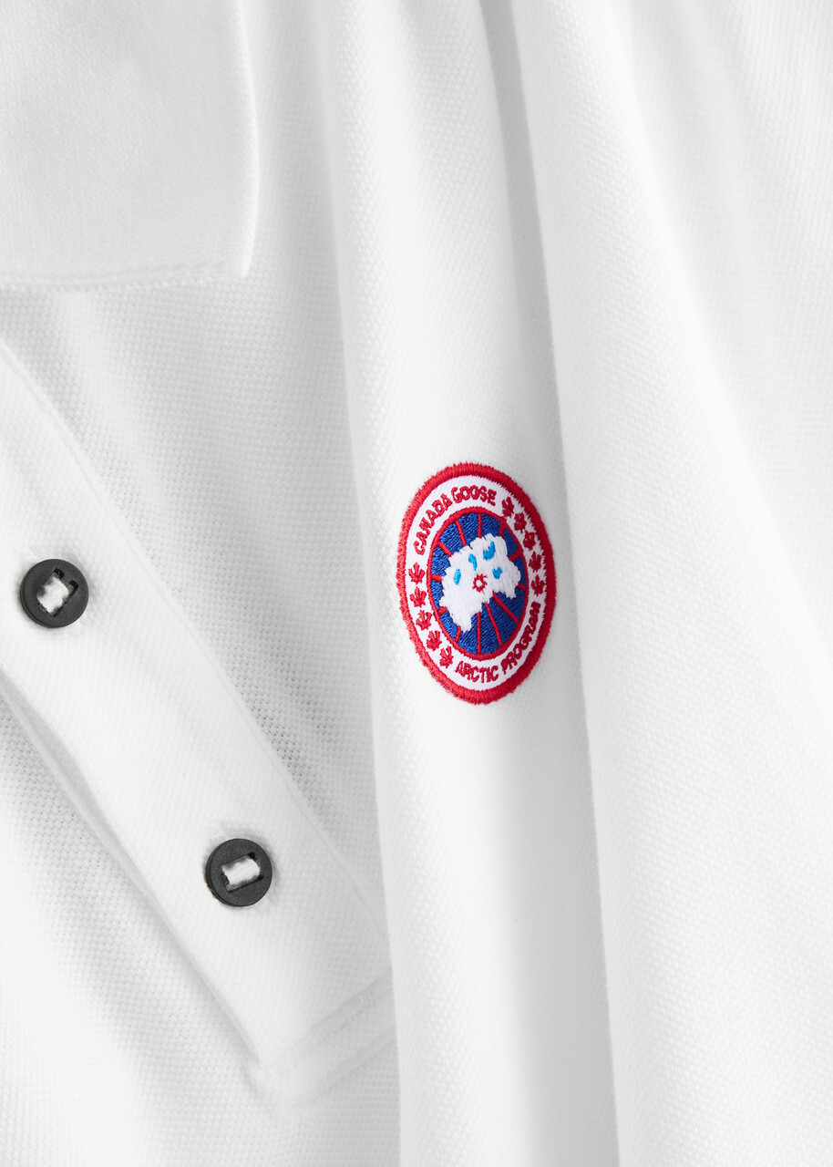 Canada Goose Beckley Logo Piqué Cotton Polo Shirt White