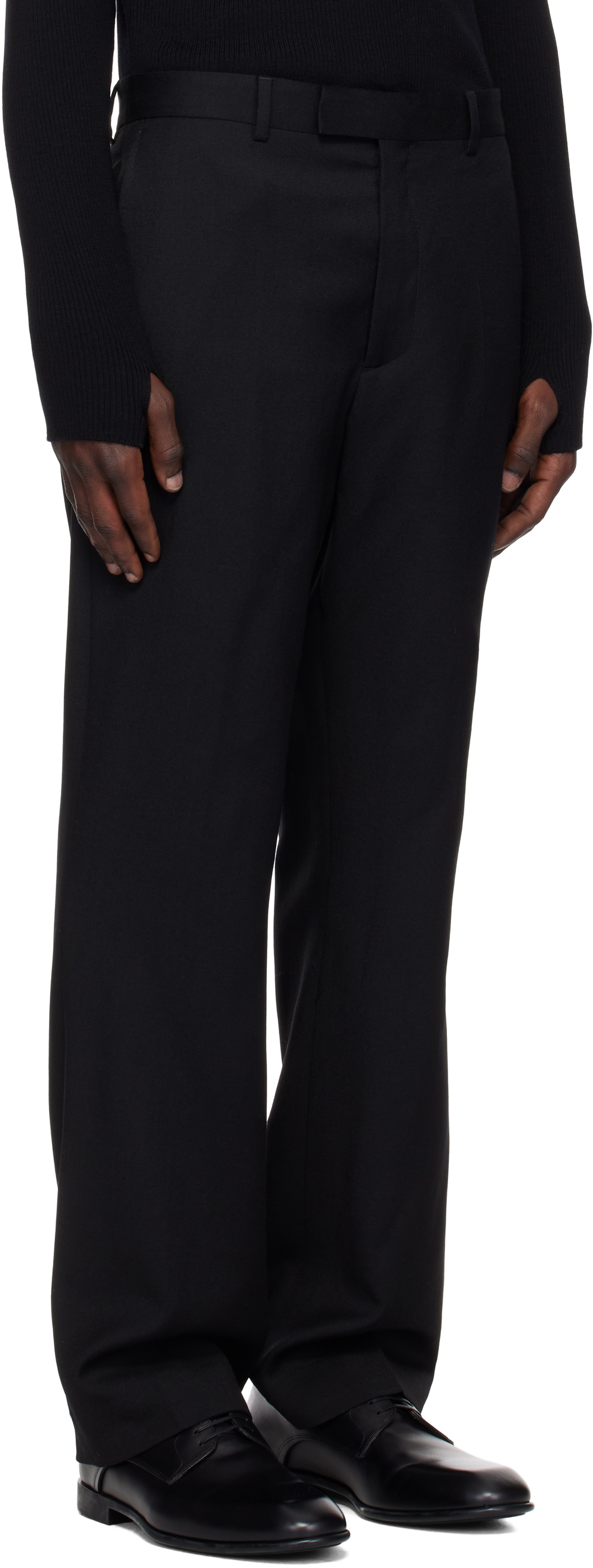 Sunflower Black Straight Trousers