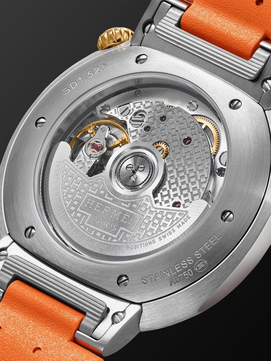 Hermès Timepieces - Cut Automatic 36mm Stainless Steel and Rubber Watch, Ref. No. 403234WW00
