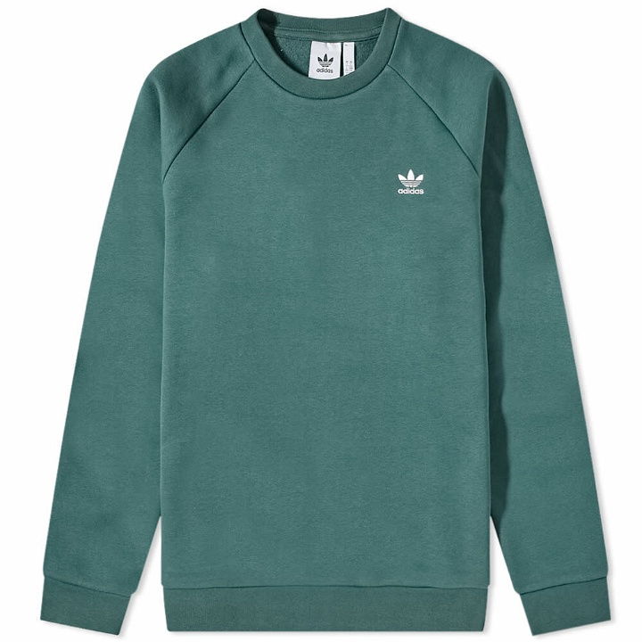 Photo: Adidas Men's Essential Crew Sweat in Mineral Green