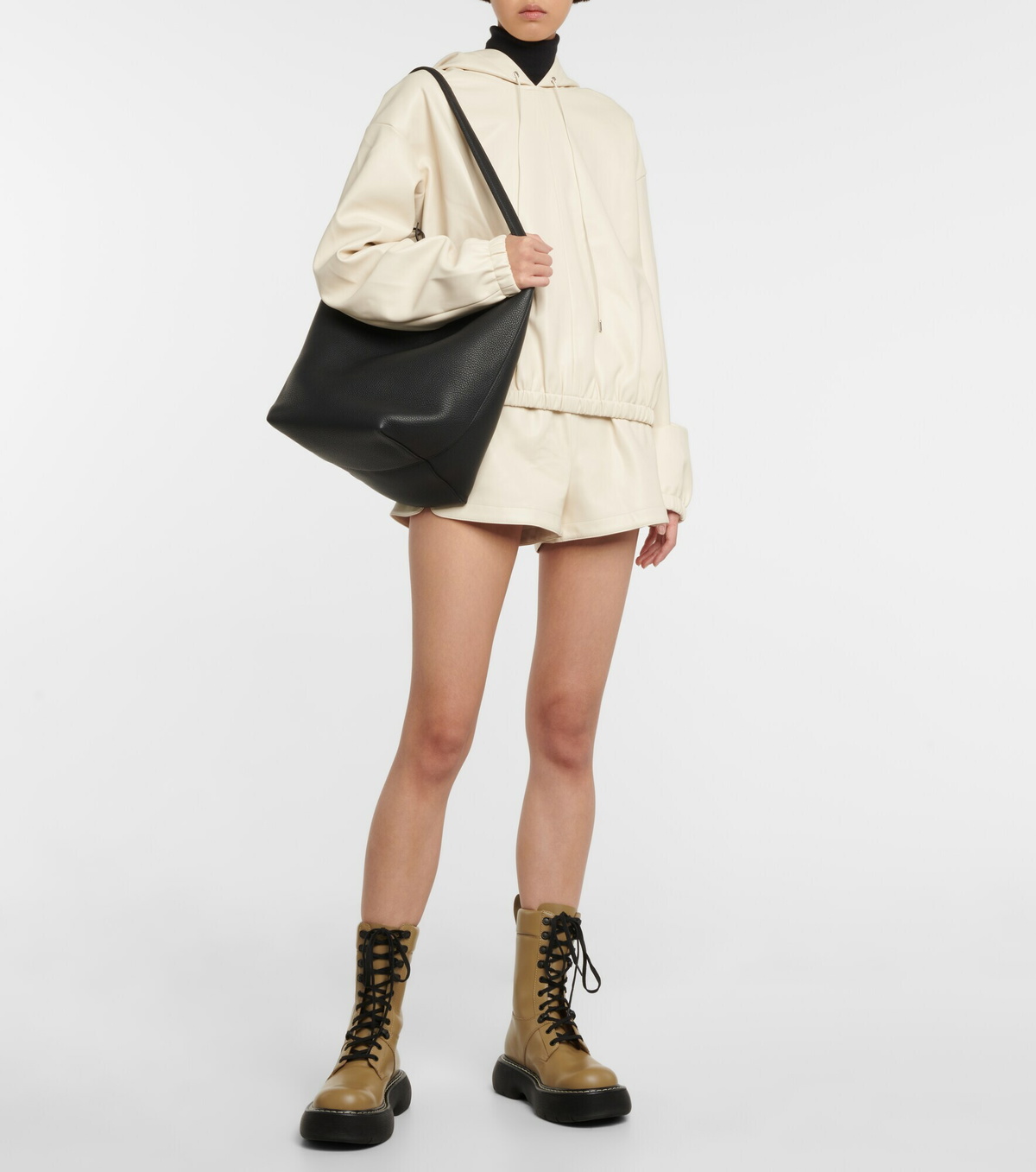 The Frankie Shop - Agata faux leather hoodie