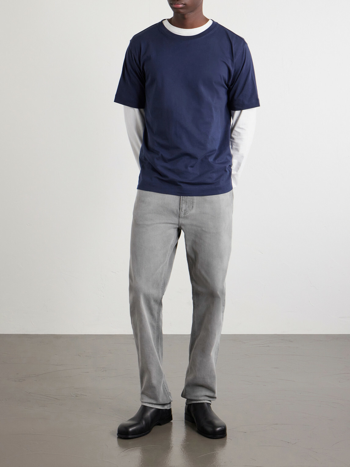FRAME - Modern Straight-Leg Jeans - Gray