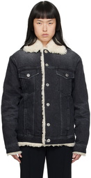 AMI Paris Gray Trucker Denim Jacket