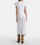 Isabel Marant Nadela gathered cotton jersey maxi dress