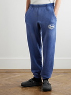 Cherry Los Angeles - Horse Power Logo-Embroidered Cotton-Jersey Sweatpants - Blue