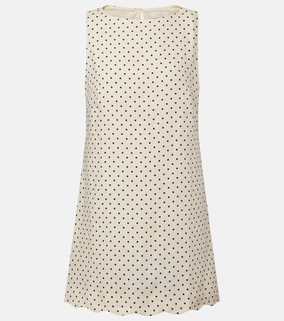 Faithfull Iria polka-dot linen minidress