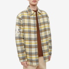 Jil Sander Men's Wool Check Overshirt in Multi