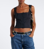 Dolce&Gabbana Pinstriped wool-blend vest