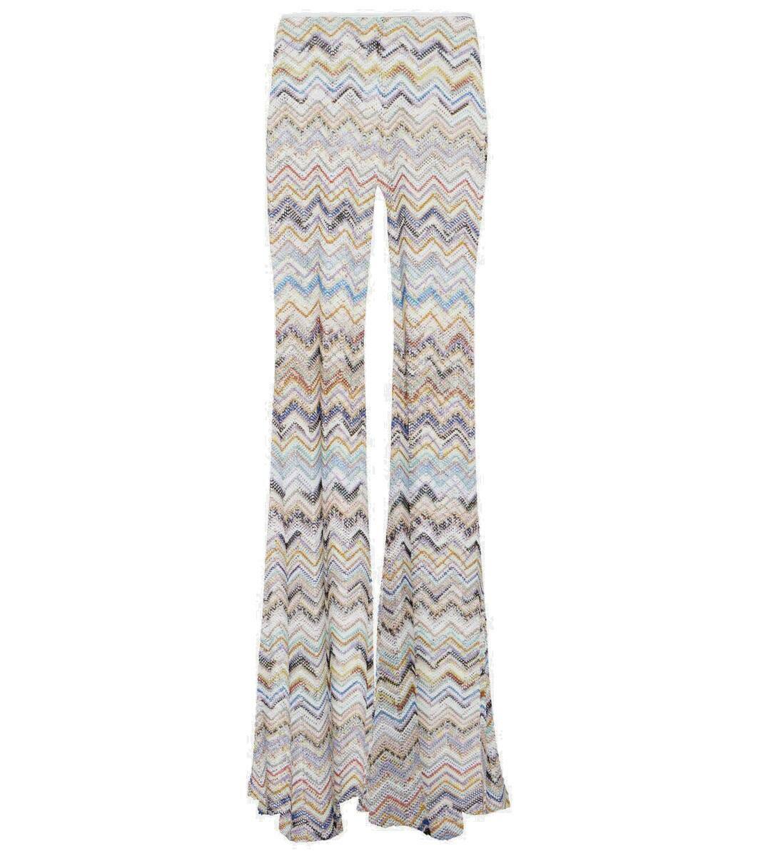 Missoni Mare Zig-zag knit high-rise flared pants Missoni Mare