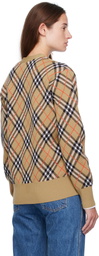 Burberry Beige Check Cardigan