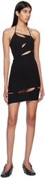 J KOO Black Cutout Midi Dress