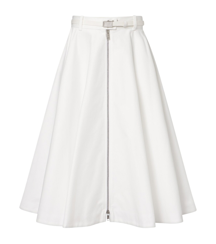 Photo: Prada Belted cotton midi skirt