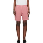 Stone Island Pink 6200014 Malfilé Fleece Old Effect Shorts