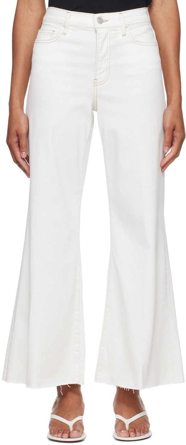 Photo: FRAME White 'Le Palazzo Crop' Jeans