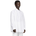 Valentino White Graphic Collar Shirt