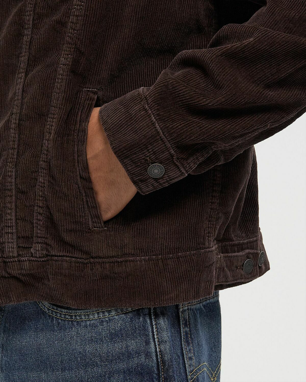 Levis THE TRUCKER JACKET Brown Mens Denim Jacket