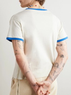 ERL - Distressed Printed Cotton-Jersey T-Shirt - White