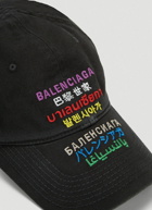 Multilanguages Baseball Cap in Black