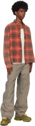 John Elliott Red Hemi Oversized Shirt