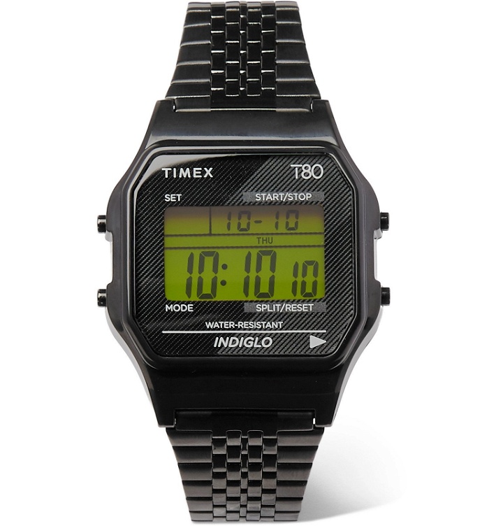 Photo: Timex - T80 34mm Stainless Steel Digital Watch - Black