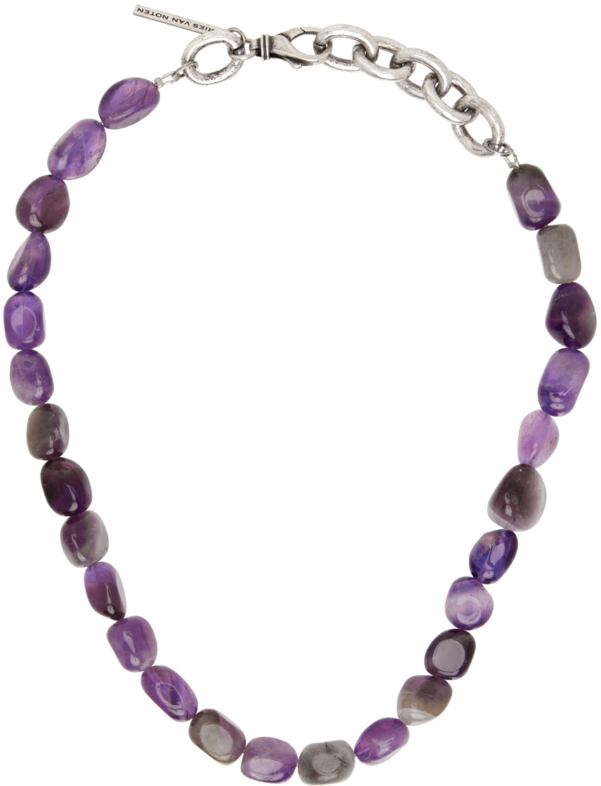 Dries Van Noten Purple Stone Necklace