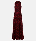 McQueen Skull silk maxi dress