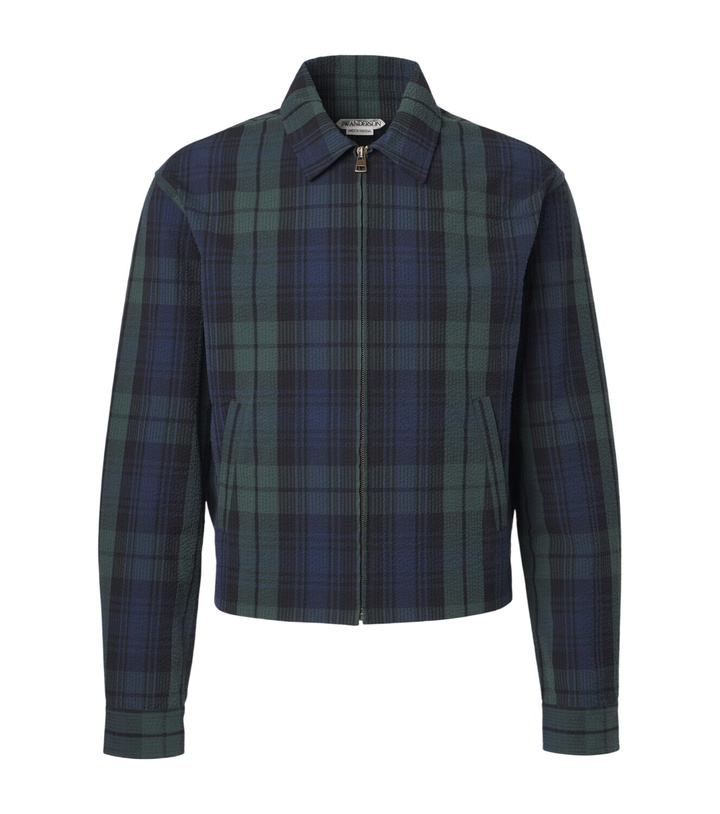 Photo: JW Anderson Checked cotton seersucker blouson jacket