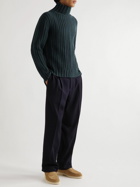 Loro Piana - Ribbed Baby Cashmere Rollneck Sweater - Blue