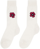 Sky High Farm Workwear Three-Pack White Graphic Socks