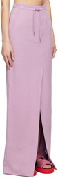 Dries Van Noten Purple Drawstring Maxi Skirt