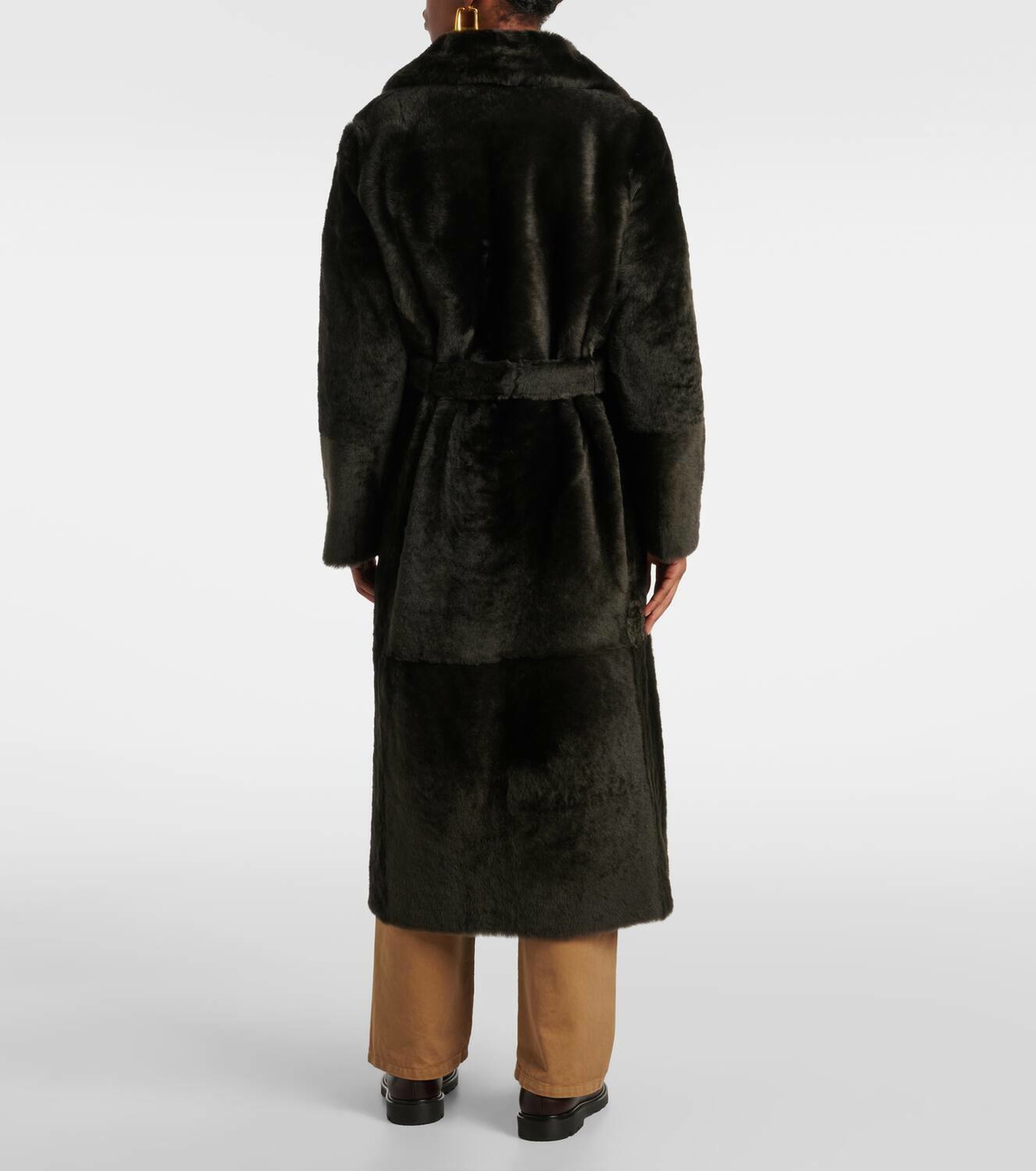 Yves Salomon Reversible belted shearling coat