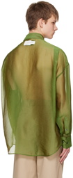 Feng Chen Wang Green Transparent Shirt