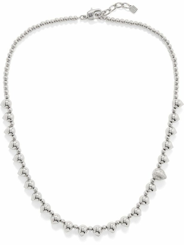 Photo: Givenchy - G Stud Mini Silver-Tone Necklace