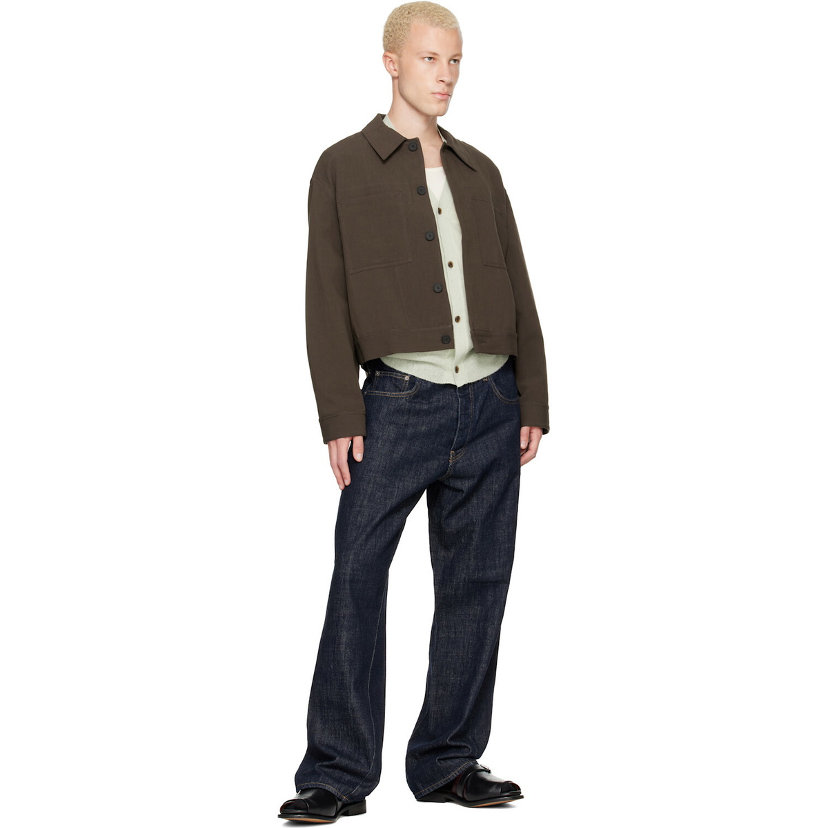 Sunflower Navy Wide Twist Jeans