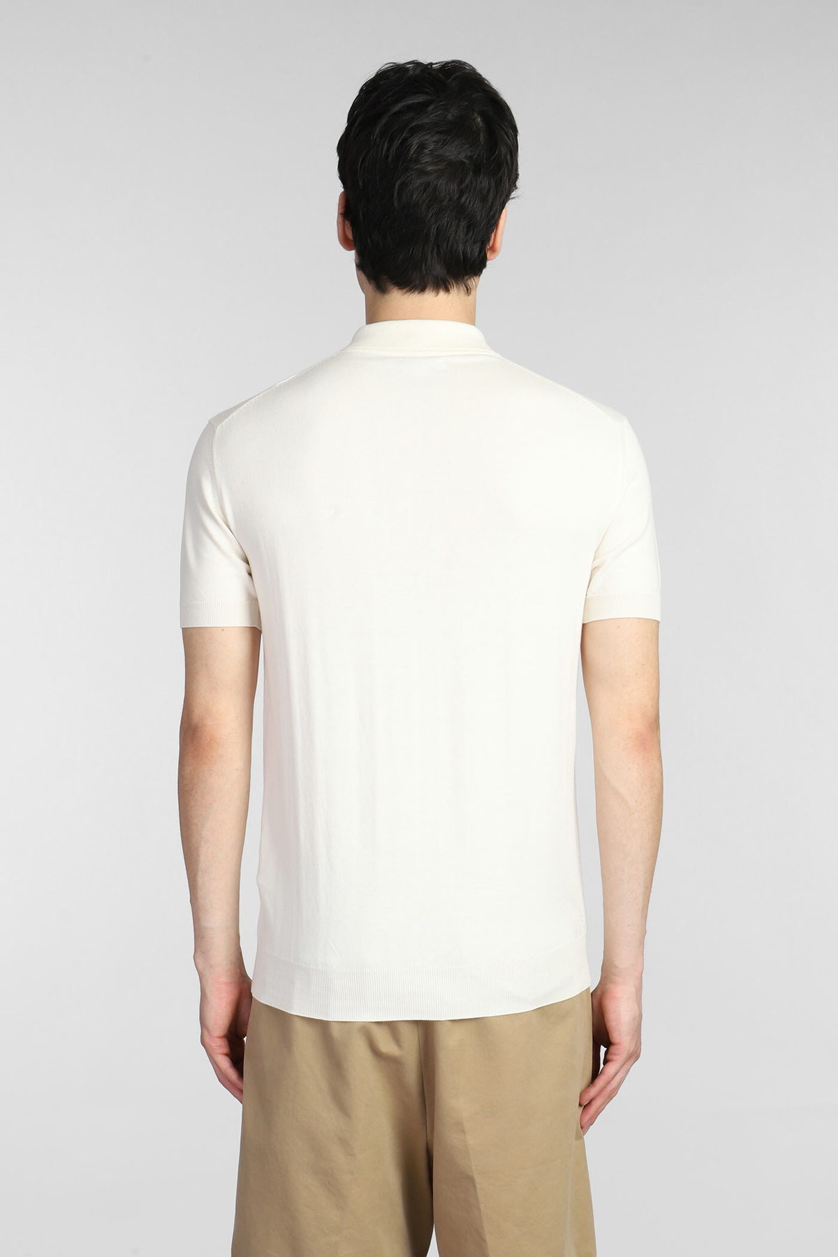 Polo In White Cotton Baracuta