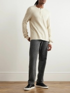 Rag & Bone - Dexter Honeycomb-Knit Organic Cotton Henley T-Shirt - Neutrals
