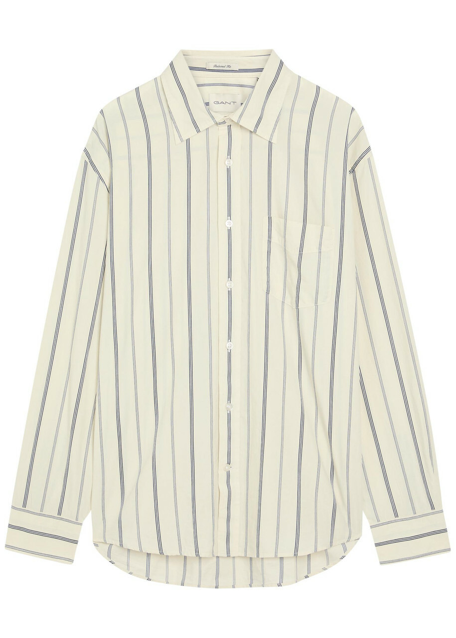 Gant Striped Cotton-poplin Shirt White