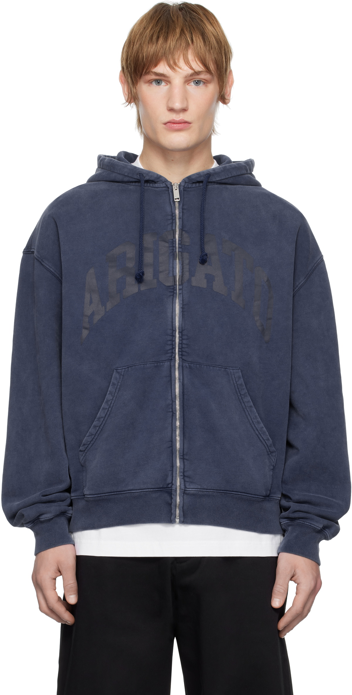 【関税込み】Axel Arigato ネイビー Maine ジップアップフーディ AXEL ARIGATO - Maine Zip-Up Hoodie