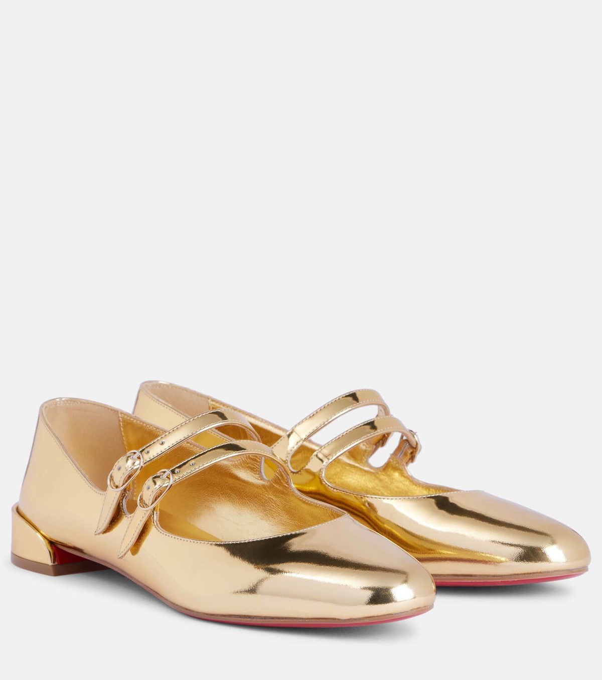 パンプス Sweet Jane mirrored leather Mary Jane flats Christian Louboutin Sweet Jane mirrored leather Mary Jane