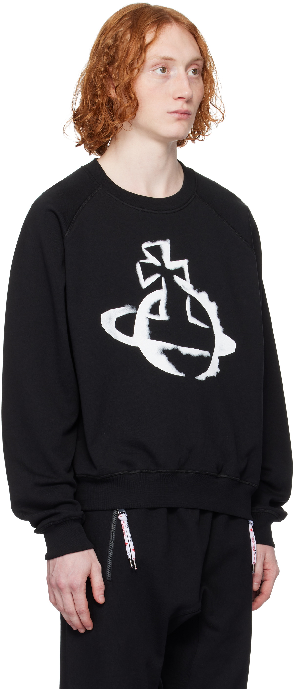 Vivienne Westwood Black Stencil Orb Raglan Sweatshirt Vivienne